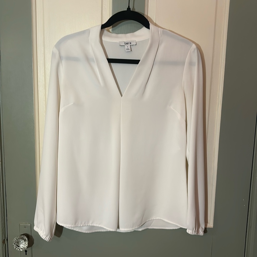 bar iii ivory business professional blouse